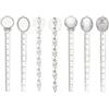 CRAFTYMELODY 10 set di Segnalibri in Metallo Righello in Argento Antico Vassoio Ciondolo Righello in Lega Lunetta Cabochon in Vetro Parametri Marcatore Pagina Libro