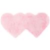 PiccoCasa - Tappeto doppio a forma di cuore, in morbida pelliccia di pecora, per casa, soggiorno, balcone, divano, camera da letto, 1,2 x 0,6 m, colore: Rosa chiaro
