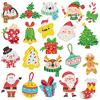 BOUTIKS 21 Pezzi 5D Diamond Painting Natale Adesivi Kit Bambini DIY Natale Pittura Diamante Arte Mosaico Adesivi per Decorazioni Natalizie
