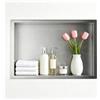 Bernkot Nicchia a muro per doccia in acciaio inox, 45 x 30 x 10 cm Nicchia doccia, Nicchia a muro per bagno Nische doccia, Scaffale da bagno a incasso, Spazzolato, Argento