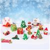 Bustlwor 21 pezzi resina natale miniatura decorazione mini Babbo Natale Natale in miniatura ornamento in resina artificiale figure di Natale micro paesaggio bonsai fai da te per Natale, regali per casa delle