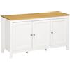 HOMCOM Mobile da cucina a buffet con 3 ante Buffet Soggiorno con ripiani regolabili per sala da pranzo Stile moderno 120x40x70 cm Bianco