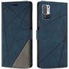SONWO Cover per Redmi Note 10 5G / Xiaomi Poco M3 PRO 5G / Redmi Note 10T 5G, Flip Caso in PU Pelle Case Cover Custodia con Slot per Schede e Supporto Stand per Redmi Note 10 5G, Blu