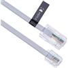 Keple 5m Da RJ11 a RJ45 Cavo Modem Ethernet Telefono Dati ADSL Toppa Condurre Banda Larga Alta Velocità BT Spina Internet 6P4C to 8P8C Piatto Estensione Cordone Compatibile con Modem, Router (Bianco)