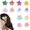 WNTJN 12 Pezzi Fiore Mollettoni Capelli Donna, Elegante Fermagli Antiscivolo Plastica Pinze per Capelli di Fiori, Fermagli per Capelli Hawaiani Plumeria a Forma di Fiore, Accessori per Capelli Spessi