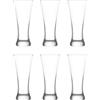 NORDIC SCHILLER Bicchieri Birra Vetro, Set 6, 380 ml, 100% SENZA PIOMBO Bicchieri per Longdrink, Bicchieri da Cocktail. Bicchiere per Succhi