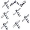 Granmagazz - Chiave per batteria, 7 pezzi, Tuning Key 1 Z e 6 chiavi a T, per batteria, strumenti a percussione, in metallo, set di chiavi a tamburo in metallo