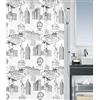 Spirella Tenda da Doccia in Poliestere Vegas 180x180 cm Nera