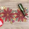 Light & Pro Runner da tavola con perline, 91,4 cm, runner da tavola decorativo, runner da tavola decorativo in stile rustico, per addio al nubilato, runner da tavola natalizio, motivo stella di Natale, 31 x 91