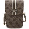 CG MOBILE Guess - 4G PU con stampa a righe borsa per telefono - marrone