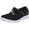 Propét TravelActiv Mary Jane Flat da Donna, Nero, 40 EU X-Larga