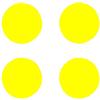 4R Quattroerre.it Quattroerre 1661 Sticker Adesivi Rifrangenti Cerchi, Giallo, Set di 4