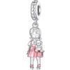LES FOLIES DI PAOLA GRIECO Charm Bambina Figlia Cagnolino ciondolo pendente in argento 925 - Les Folies per Pandora