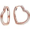 LES FOLIES DI PAOLA GRIECO Orecchini Cerchi Cuore Snake Rosè in argento 925 - Les Folies per Pandora