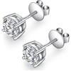 JiaYang Orecchini a bottone Orecchini a bottone da uomo con diamanti Orecchini a bottone in argento sterling con orecchini a bottone con zirconi a vite per orecchini da donna da uomo 7MM