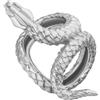 JC Jeweller Carat Bracciale Mono Manette Cuff Orecchini 925 Argento Rodiato da Donna con Scatola Regalo, Argento