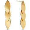 SINGULARU - Orecchini Leaves. Ottone con Finitura in Bagno d'Oro 18Kt. Gioielli da Donna