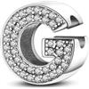LES FOLIES DI PAOLA GRIECO Charm Lettera G Iniziale strass Ciondolo in argento 925 - Les Folies per Pandora