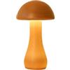 MiOYOOW Luce Notturna, USB Lampada Notturne a Forma di Fungo in Legno con Dimmerazione e Testa da Rotazione a 360°, Luci Notturne per Camera da Letto e Dormitorio