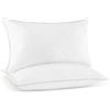 UNIKOME Cuscino in Piuma D'oca 50x75cm, Set Di 2 D'oca E Piumino Cuscino, Tessuto in Cotone Organico Al 100%, Lavabile in Lavatrice, Oeko-TEX
