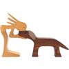 KASESSS Statua Di Persona E Cani In Legno, Fatti A Mano Cucciolo Soprammobile Statuetta, Un Regalo Caldo Per Gli Amanti Dei Cani, Soprammobili Moderni Statua Cane Per Casa, Ufficio, Soggiorno