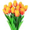 Fahibin 12 pezzi Tulipani Finti Realistici,Fiore Finto Tulipano,Tulipani Artificiali,Bouquet di Tulipani Artificiali,per camera da letto, feste, matrimoni, giardino