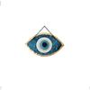 MYSTIC JEWELS - Ornamento decorativo per occhi turchi, vetro blu e bianco, amuleto portafortuna con cornice dorata, 3 dimensioni (Piccolo)
