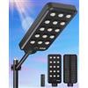 Gefolly G-15000W Lampione Solare Led Esterno con Telecomando, IP67 Impermeabile Lampioni Solari con Sensore di Movimento, 6500K Lampioni da Giardino Esterno per Garage Strada