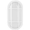 SINCELIGHT Applique a LED per montaggio a parete o a soffitto, forma ovale con diffusore opale, IP65 impermeabile per uso umido o esterno, 15W, Bianco Fresco 6000K, IK13, Classe II