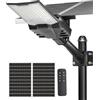 Gefolly Lampione Solare LED Esterno, Led Lampioni da esterni con Telecomando, 6500K Luz de Seguridad Jardín, IP67 Impermeabili Lampioni per Cortile, Giardino (SL-10000W)