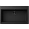 Elleci PRONTA CONSEGNA - SPEDIZIONE IMMEDIATA Elleci Time 130 Total Black LG213040BKM Lavello da Incasso 1 vasca Monovasca Sopratop 79 x 51 cm finitura Granitek Matt Nero 40