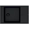 Elleci Unico 305 Total Black LKU30586BKM Lavello 1 vasca con gocciolatoio Reversibile Sopratop 78 x 50 cm finitura Keratek Black 86 Nero