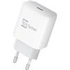 TELE System TS808 EU Caricabatterie USB-C 20W PD, Ricarica Rapida per Smartphone e Tablet, Adattatore da Parete Compatto, Protezione Integrata da Sovraccarico e Surriscaldamento.