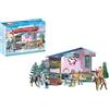PLAYMOBIL Christmas Baking at the Riding Café Set da gioco con statuine, Calendario dell'Avvento Cavalli della cascata