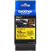 Brother TZe-FX641 Nastro Flessibile Nero su Giallo 18mm, 8mt