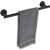 TocTen Barra porta asciugamani da bagno, in acciaio inox SUS304, resistente, montaggio a parete, 40,6 cm, nero
