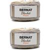 Bernat Blanket Stripes Foggy Shores - 2 confezioni da 300 g, in poliestere, 6 super voluminose, 200 m, per lavori a maglia, uncinetto e artigianato, filato di ciniglia grosso