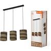 LEDVANCE a 3 luci Decor Cardboard Cilindro marrone in cartone ondulato, E27, lunghezza 830 mm, in materiale riciclato, sostenibile grazie alla sorgente luminosa sostituibile, facile da installare