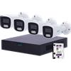Uniarch Kit Videosorveglianza 8 canali, 4 telecamere, HHD - Ajax
