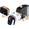 Theo Klein 7404 Set Cucina Electrolux, Legno,per Bambini, Composto da Macchina da caffè, sbattitore e tostapane, Accessori per cucine Giocattolo, Giocattolo per Bambini a Partire da 3 Anni