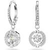 Swarovski Orecchini pendenti Swarovski Sparkling Dance, Taglio Round, Bianchi, Placcato rodio