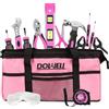 DOWELL Set di 14 attrezzi rosa, kit di attrezzi con custodia per la decorazione domestica, costruzione fai da te e lavorazione del legno, età 14+