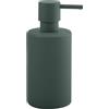 Spirella Dispenser di Sapone a Tubo Pompa in Acciaio Inossidabile - Dispenser di Sapone Liquido - Porcellana - 300 ML - Durevole e Robusto - Verde Scuro Opaco