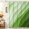 Kzzfqxb Tende da doccia 105x160cm con ganci in plastica, motivo moderno linee pulite e semplici di spiaggia di sabbia, impermeabile occlusa per vasca, tessuto in poliestere verde chiaro per bagno