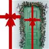 MAXHJX Grande Fiocco per Porta in Velluto per Natale: 40x33 cm Fiocco per Porta di Casa di Natale per Albero di Natale, Porte Armadio, Finestre, Camini