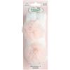 The Vintage Cosmetic Company Fascia elastica per il trucco con pompon pon, fascia per la cura della pelle trattenere i capelli, super soffice ed elastica, design bianco