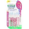 GUM Tray-Ler candela rosa interdentale 1,4 mm + 6 tappi, 6 pezzi