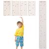 VINGVO Metro per bambini, in legno, 70-185 cm, per bambini, personalizzabile, per bambini e cameretta dei bambini, decorazione da parete e grande regalo di nascita (colore legno)