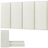 VEVOR Pannelli Acustici Murali Fonoassorbenti Autoadesivi, Pannelli Fonoassorbenti in Fibra di Vetro Bianca 4,36 kg, per Studi, Uffici, Sale Riunioni, 4 Pezzi 600 x 300 x 50 mm, Beige