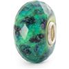 Trollbeads Perlina momenti smeraldo, Vetro